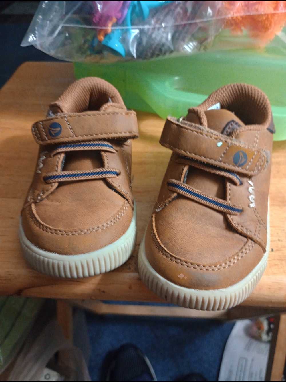 Sperry Toddler Tan/Brown Casual Size 7 Hook-and-Loop Sneakers